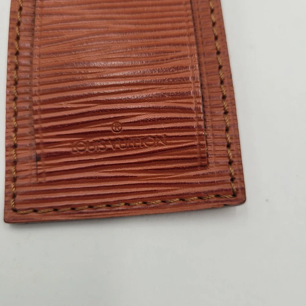 Louis Vuitton Epi Leather Luggage Tag and Poignee Handle Binder Cipango Gold